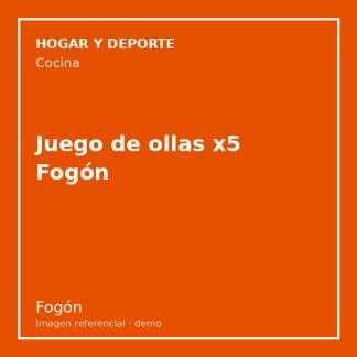 Juego de ollas x5 Fogón