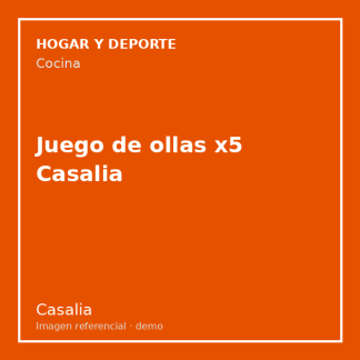 Juego de ollas x5 Casalia