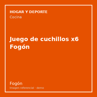 Juego de cuchillos x6 Fogón