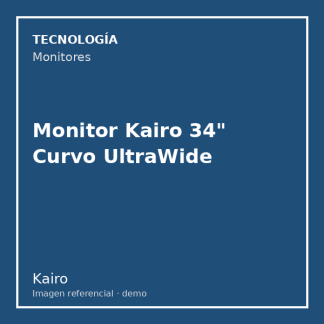 Monitor Kairo 34" Curvo UltraWide
