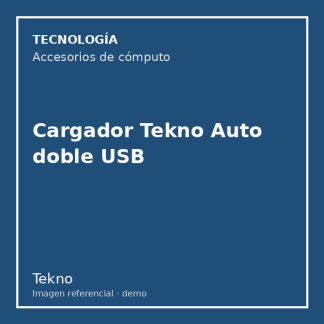 Cargador Tekno Auto doble USB