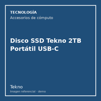 Disco SSD Tekno 2TB Portátil USB-C