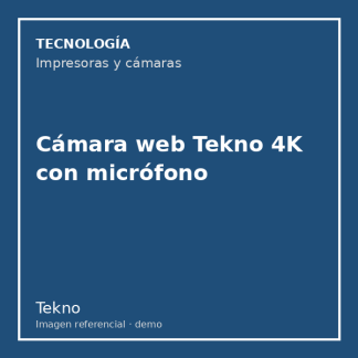 Cámara web Tekno 4K con micrófono