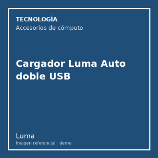 Cargador Luma Auto doble USB