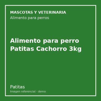 Alimento para perro Patitas Cachorro 3kg