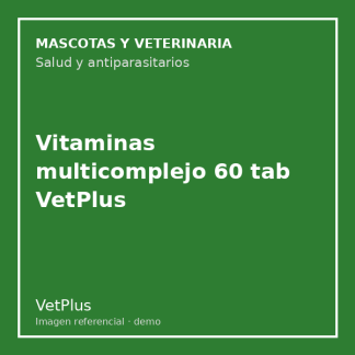 Vitaminas multicomplejo 60 tab VetPlus