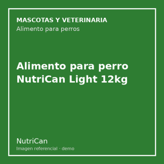 Alimento para perro NutriCan Light 12kg