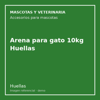 Arena para gato 10kg Huellas