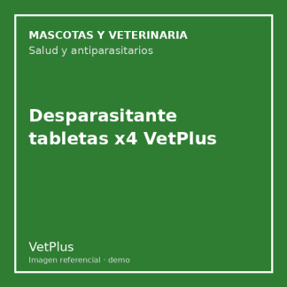 Desparasitante tabletas x4 VetPlus