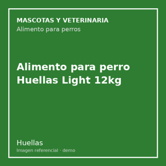 Alimento para perro Huellas Light 12kg