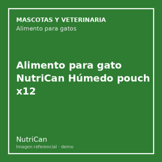 Alimento para gato NutriCan Húmedo pouch x12