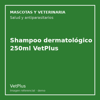 Shampoo dermatológico 250ml VetPlus