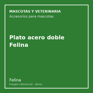 Plato acero doble Felina