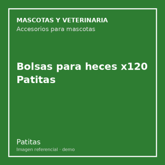 Bolsas para heces x120 Patitas