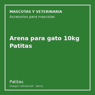 Arena para gato 10kg Patitas