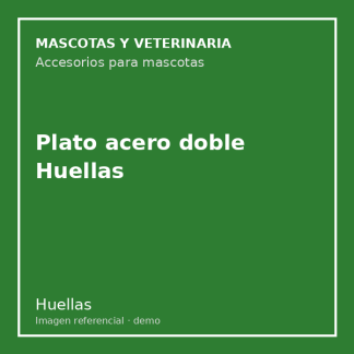 Plato acero doble Huellas