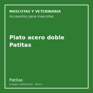 Plato acero doble Patitas
