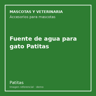 Fuente de agua para gato Patitas